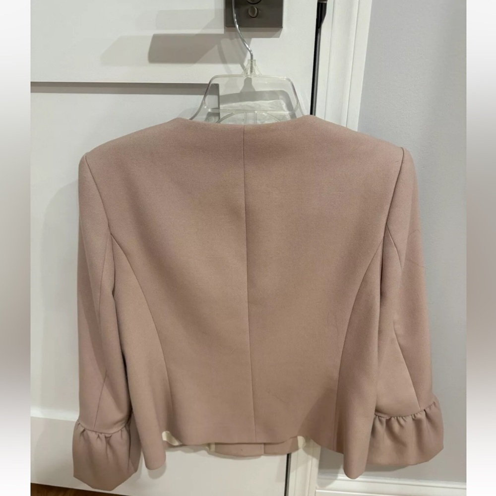 Zara Basic Light Pink Blush Blazer Jacket Ruffle … - image 7